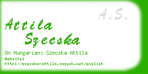 attila szecska business card